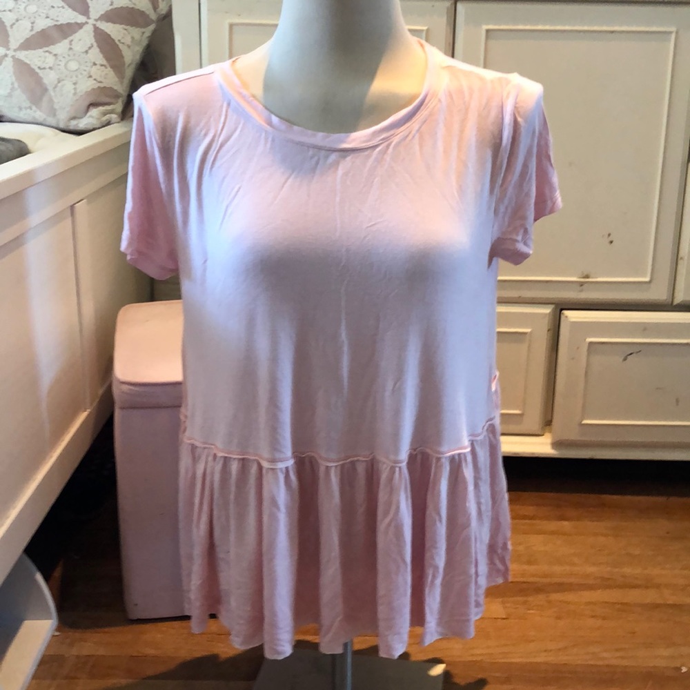 Short sleeve swinger peplum too